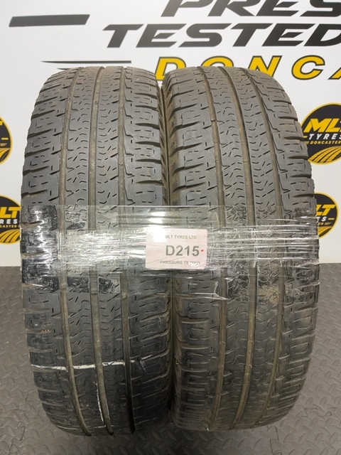 2x 225/75 R16CP 118R Michelin Agilis Camping 5.4mm (D215) DOT:20 part worn